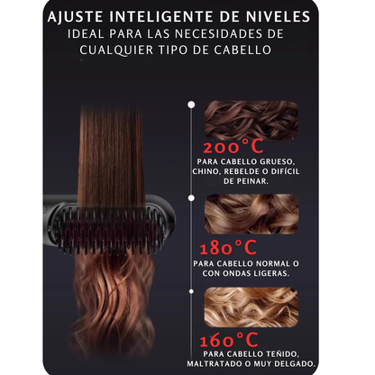 Cepillo Alaciador Portátil 2 en 1 Inalámbrico