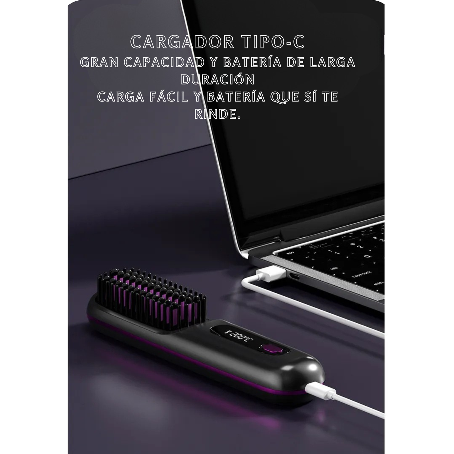 Cepillo Alaciador Portátil 2 en 1 Inalámbrico